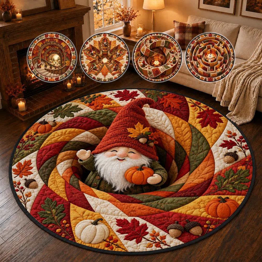 Cozy Harvest Autumn Gnome - Personalized Quilted Mat - Fall Season, Thasgiving Decoration For Family 828fc334-75bc-4450-aae2-04026c012105-banner-3.png