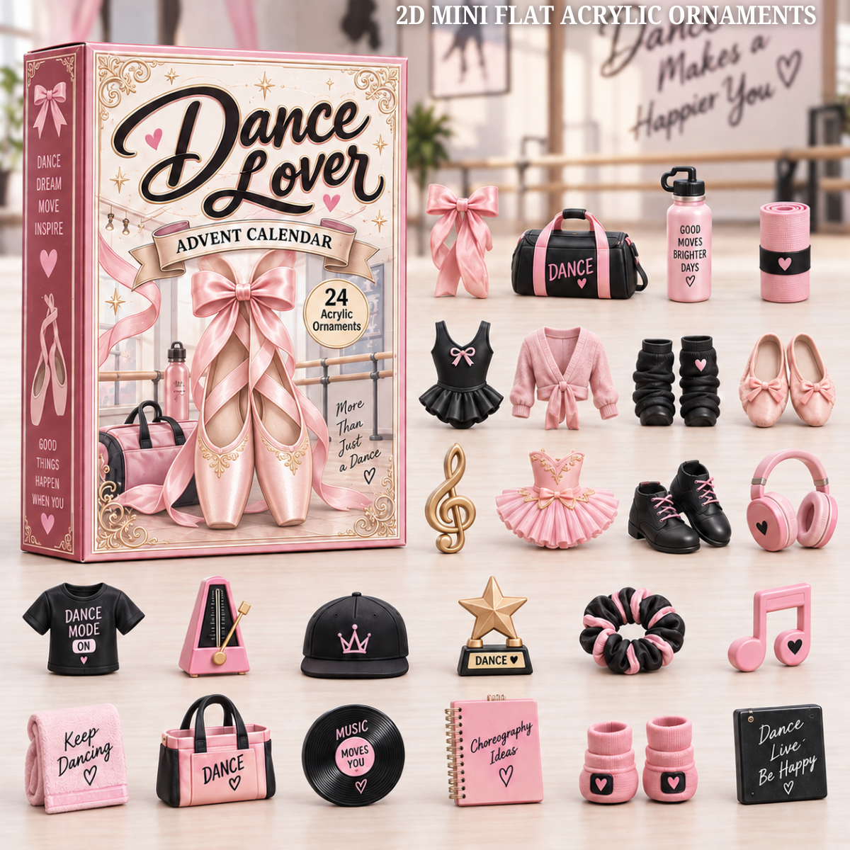 Dance Lover Girl Advent Calendar 2026 - 24-Day Festive Countdown, Acrylic Charms Blind Box - Gift For Dance Lovers 831f0b1c-8aa5-48bc-a586-bb8841cd0102-dance-text-2.png