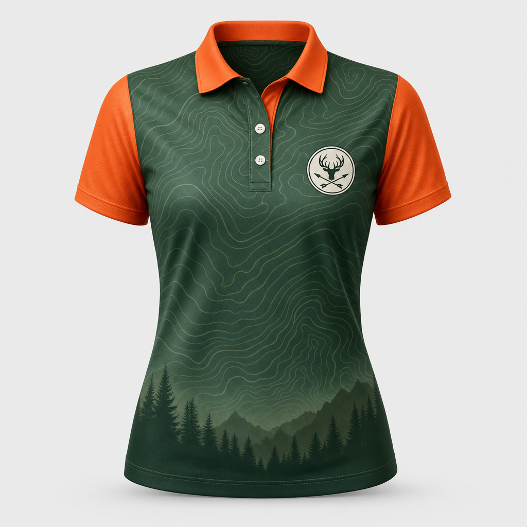 Weekend Forecast Hunting – Women’s AOP Polo - Polo shirt - All over printed 8324f00b-dbf8-4205-ba72-59905f78d804.png
