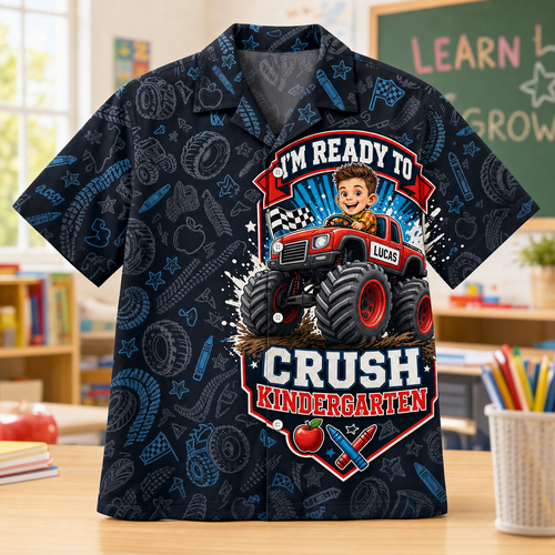 Ready To Crush Kindergarten Monster Truck Photo Kids Hawaiian Shirt - Personalized Hawaiian Kids Shirt - AOP 832f9dd8-f2e0-45ab-a019-be68c1f0782c.png
