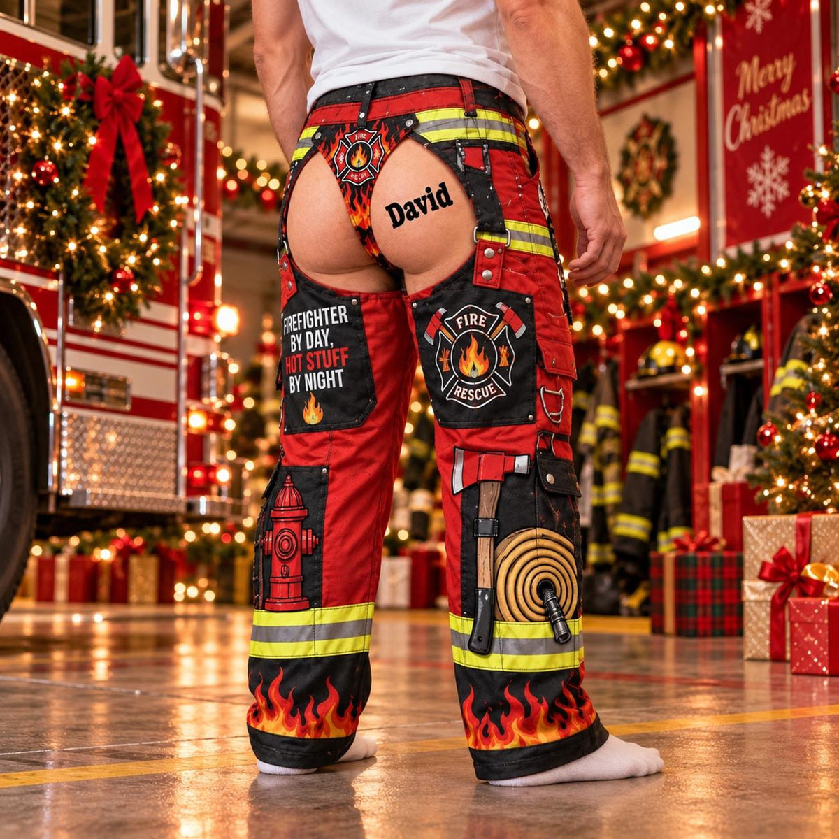 Personalized Firefighter Pajama Pants: Custom Name Faux Bottom Cutout Gag Gift 837df63d-5df5-4c8c-ae4e-6aa70f995e82-2.jpg