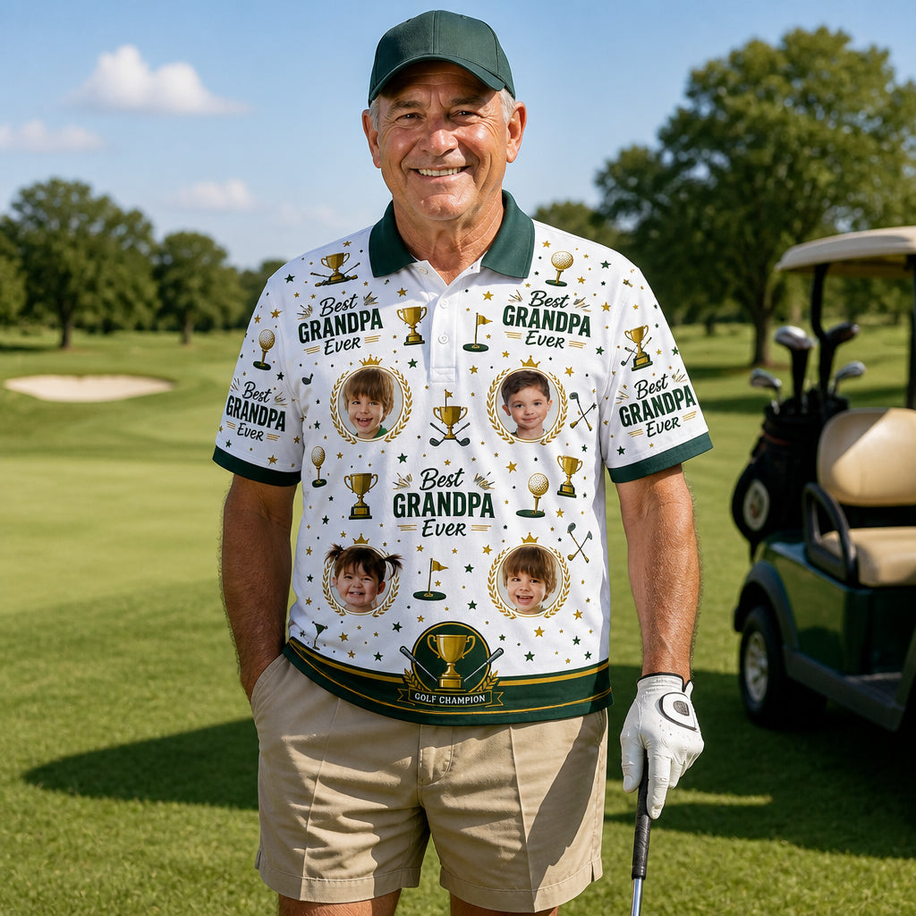 Best Grandpa Ever Golf Polo - Lifestyle 2