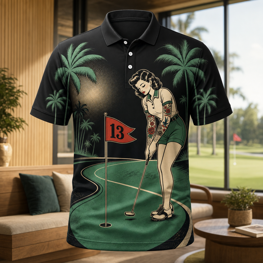 Lucky 13 Inked Golf AOP Polo - Polo shirt - All over printed 8483527a-8d4a-4487-8446-f365a43d0d63.png