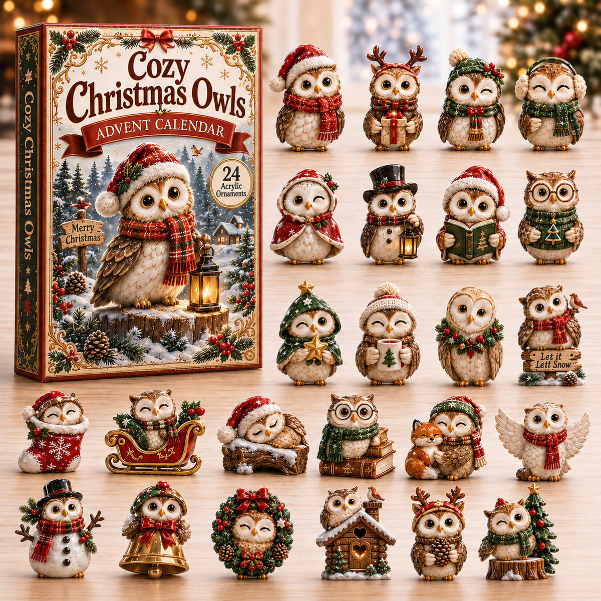 Festive Christmas Owl Advent Calendar 2026 - 24-Day Festive Countdown, Acrylic Charms Blind Box - Gift For Owl Lovers 8536143b-a231-4635-94bd-ebb72af754ae-owl.jpg