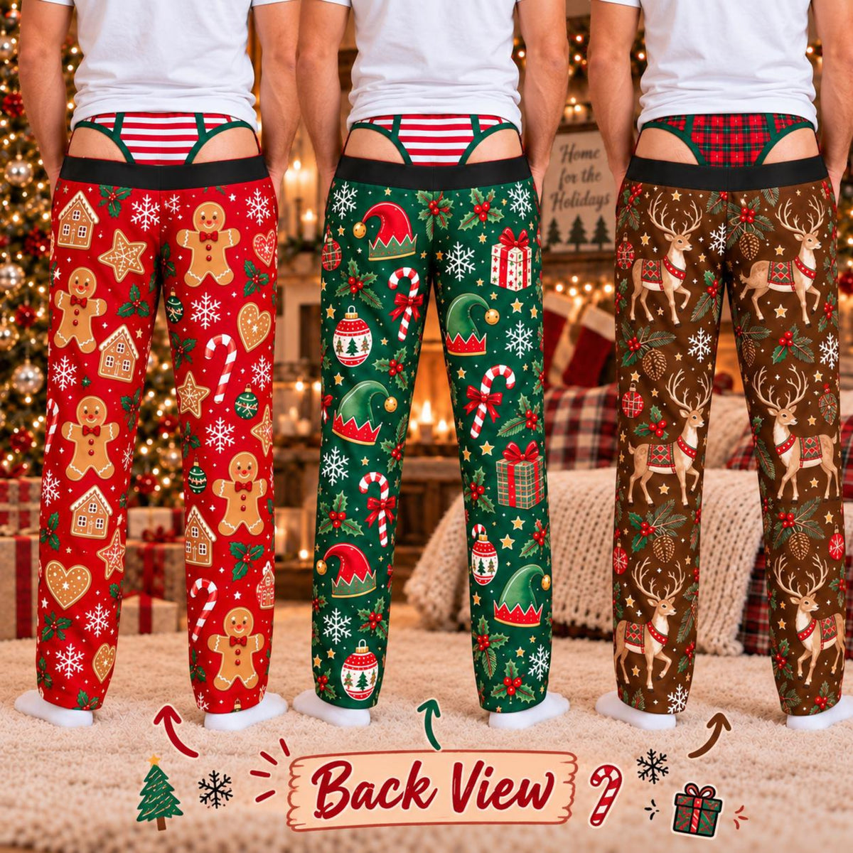 Personalized Ugly Christmas Pajama Pants: Custom Name Faux Underwear Lounge Bottoms 8582de1c-934f-4696-9c8a-75d20c203665-5.jpg