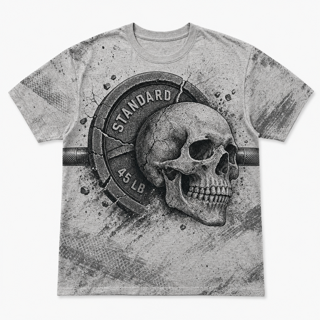 Skull x 45 LB Plate Gym Tee - T-Shirt - All over printed 858a7ac3-da92-43dc-adef-2ebd9f54642e.png