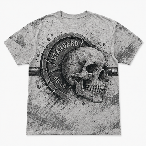 Skull x 45 LB Plate Gym Tee - T-Shirt - All over printed 858a7ac3-da92-43dc-adef-2ebd9f54642e.png