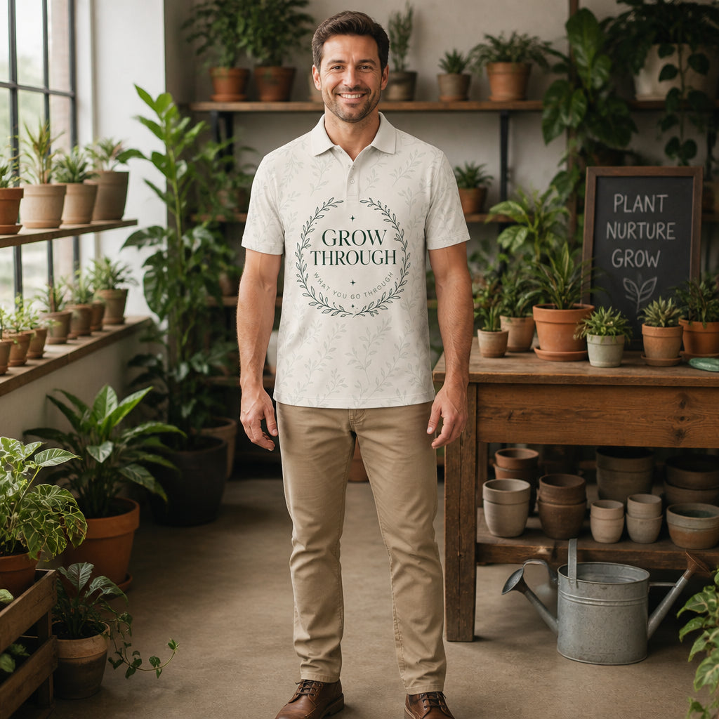 Grow Through Botanical Badge Polo - Polo shirt - All over printed 85b94362-2dbf-415a-86b3-22d8a8a3778c.jpg