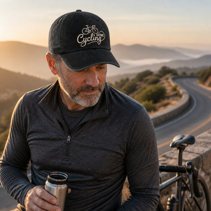 Gone Cycling Embroidered Dad Cap - Lifestyle 1
