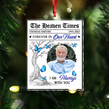 Custom Photo Acrylic Ornament - Personalized Christmas Memorial Sympathy Gifts For Loss Of Mom, Dad - Peaceful Rest In Angel Wings 871b5a6f-a058-4471-accd-e8898c0c13b4-2_3.jpg