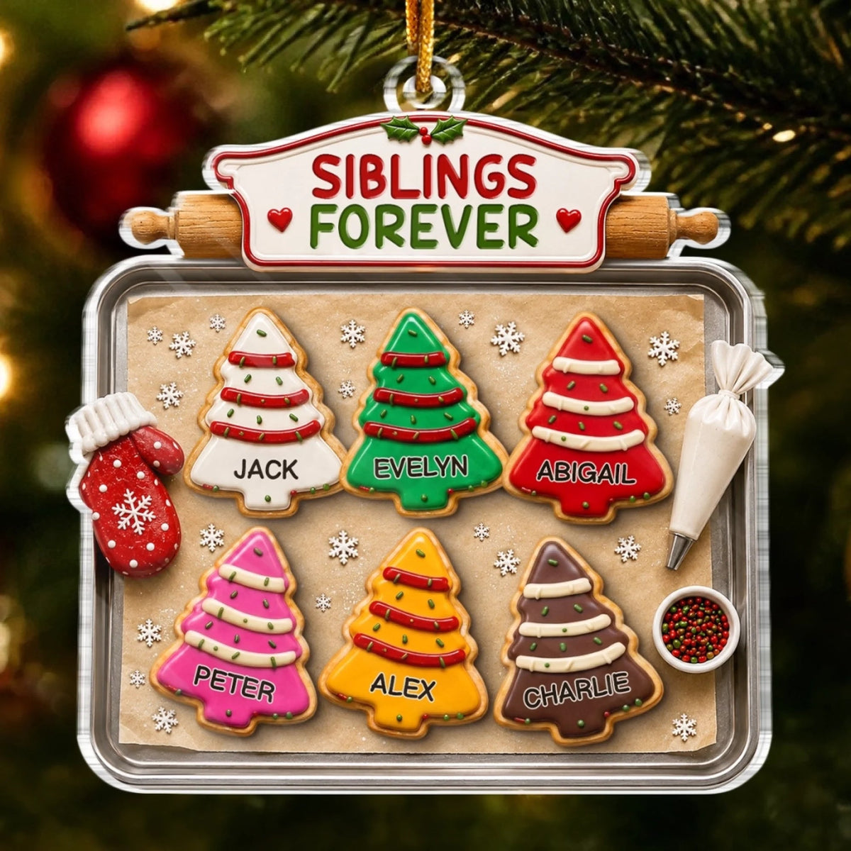 Custom Acrylic Ornament - Personalized Christmas Birthday Gifts For Mom, Dad, Brother, Sister - Baking Memories Together 890f8f40-4abc-463d-b470-5d04cb873172-banner-2.jpeg