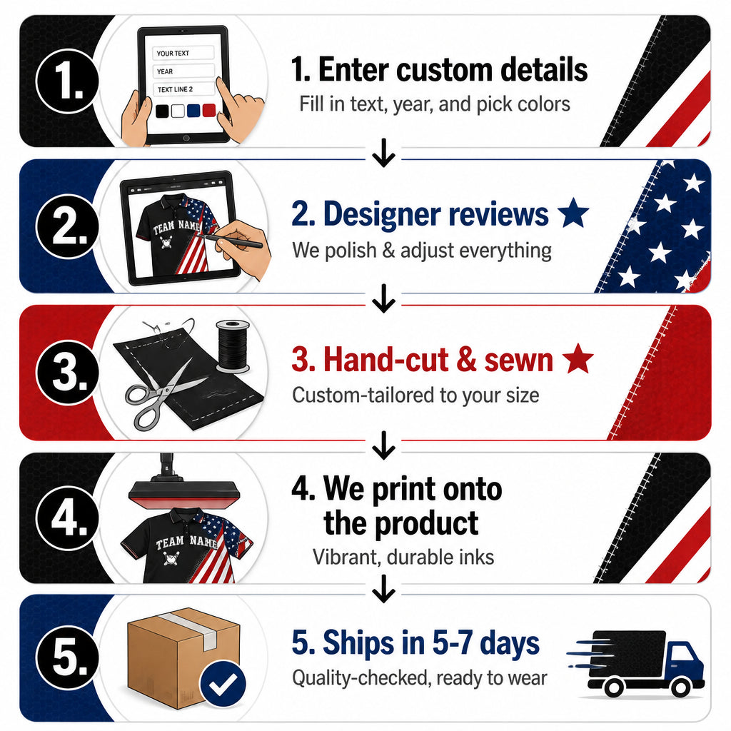 Personalized Stars, Stripes & Strikes Bowling Polo Shirt – Custom Name, All-Over Print