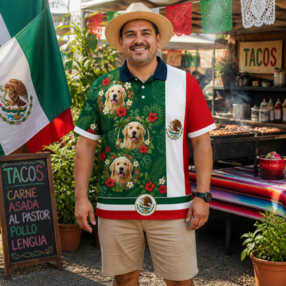 Custom Photo Mexican Flag Tropical Hawaiian Shirt - Lifestyle 2