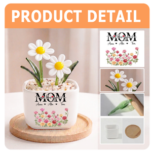 Mom We Love You - Personalized Glass Everlasting Flowers