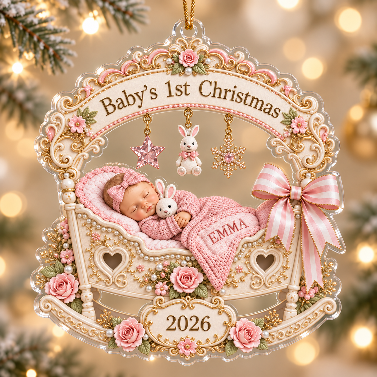 Personalized Baby Girl First Christmas Ornament, Custom Baby Name, Sleeping Newborn - Christmas Gift For Baby, New Dad, New Mom 8b2d52d6-a1e7-4327-acae-7dde4807aa99-q1.png