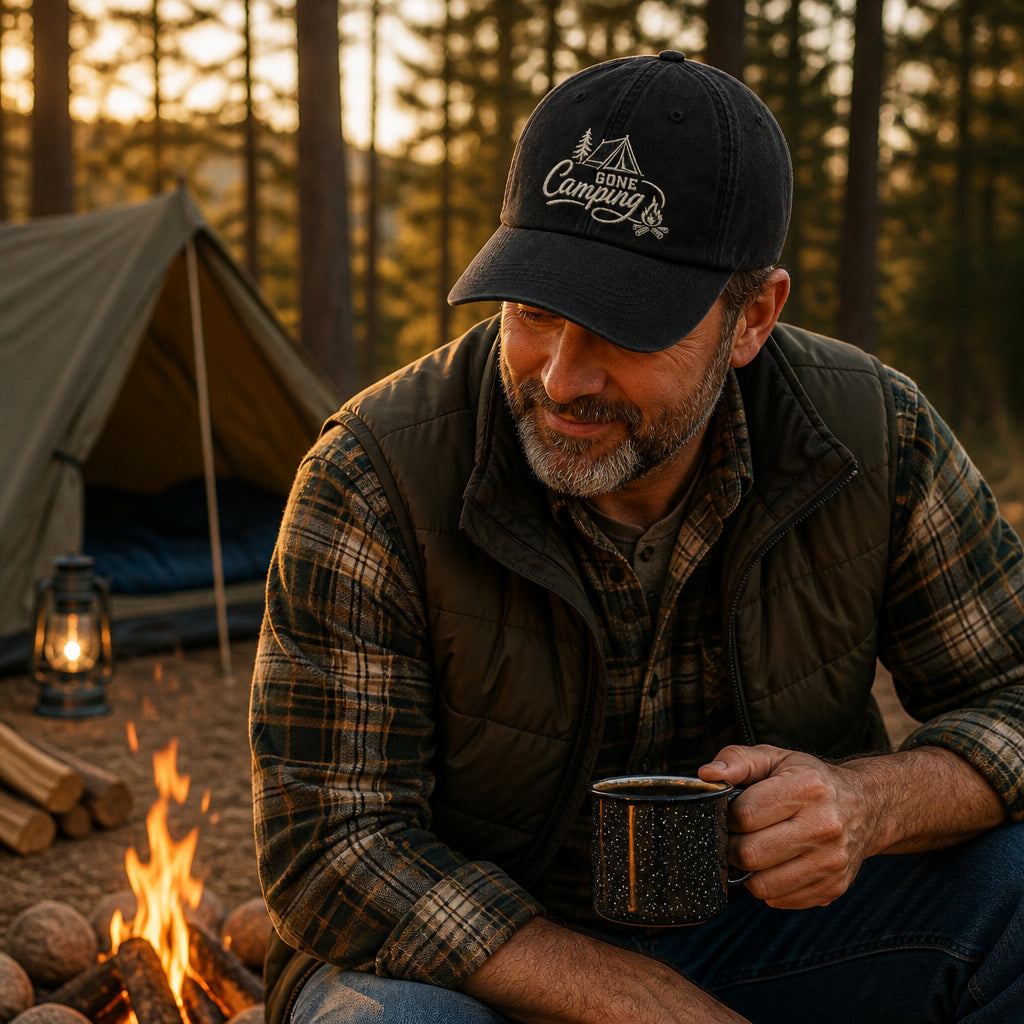 Gone Camping Embroidered Dad Cap - Lifestyle 2