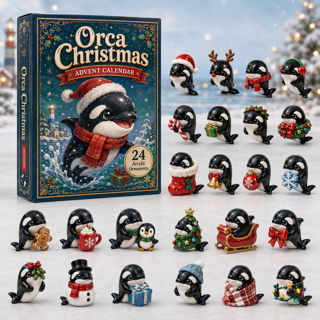 Orca Christmas Advent Calendar 2026 - 24-Day Festive Countdown, Acrylic Charms Blind Box - Gift For Orca Lovers 8b61235b-4dce-4ff9-91a4-f780ab7fb8f3-orca.jpg
