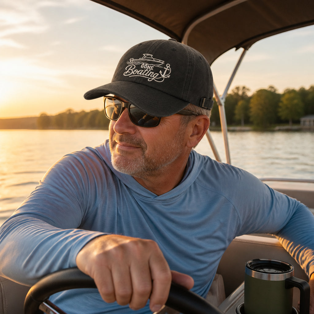 Gone Boating Embroidered Dad Cap - Lifestyle 2