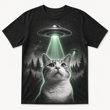 Retro UFO Pet Portrait Tee - Hero
