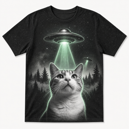Retro UFO Pet Portrait Tee - Hero