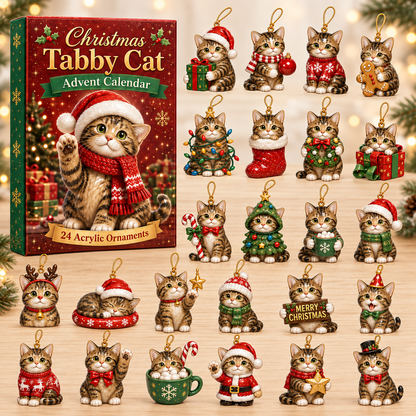 Christmas Tabby Cat Advent Calendar 2026 - 24-Day Festive Countdown, Acrylic Charms Blind Box - Gift For Cat Lovers 8bd54570-958a-4e2c-8c56-540ad67a2d17-tabby-cat-box-charms.png