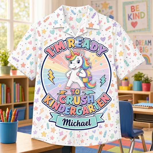 Ready to Crush Kindergarten Unicorn – Kids Hawaiian Shirt (Personalized Name) - Personalized Hawaiian Kids Shirt - AOP 8c1843d9-8ec3-43b4-b9d0-c7d7fe12141a.png