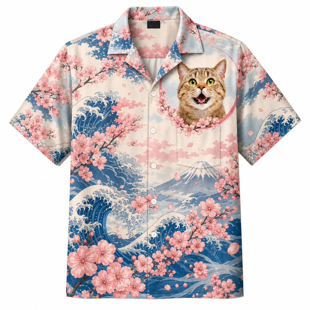 Custom Cat Face Cherry Blossom Japanese - Hero
