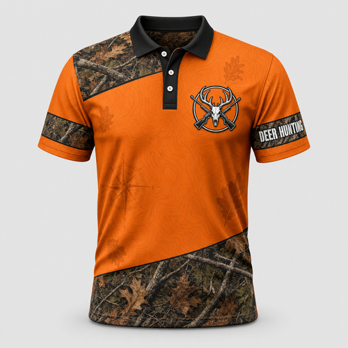 Blaze-Orange Deer Hunting AOP Polo — Personalized Sleeve - Personalized Polo shirt - All over printed 8c6d62e8-bc47-4209-8ce7-958d5d871d77.png