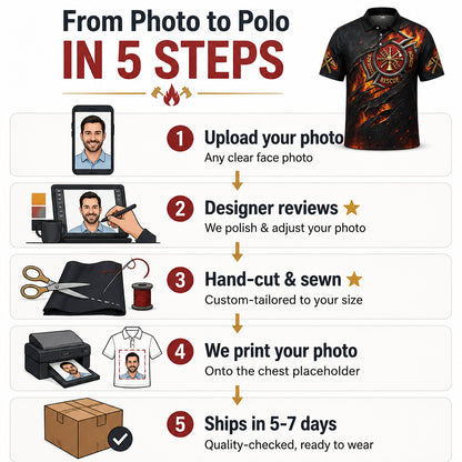 Firefighter Courage Honor Rescue AOP Polo - Polo shirt - All over printed 8ca90b57-3535-42d7-a61a-398540fcc696.jpg
