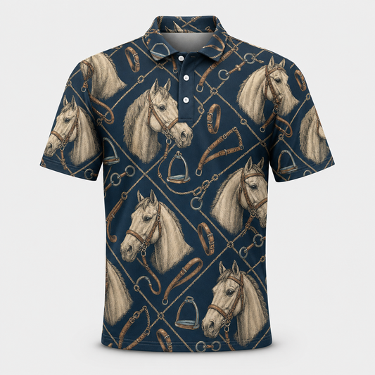 Equestrian Tack Sketch AOP Polo - Polo shirt - All over printed 8cab9f49-a7b0-49f2-8885-f491462097c3.png