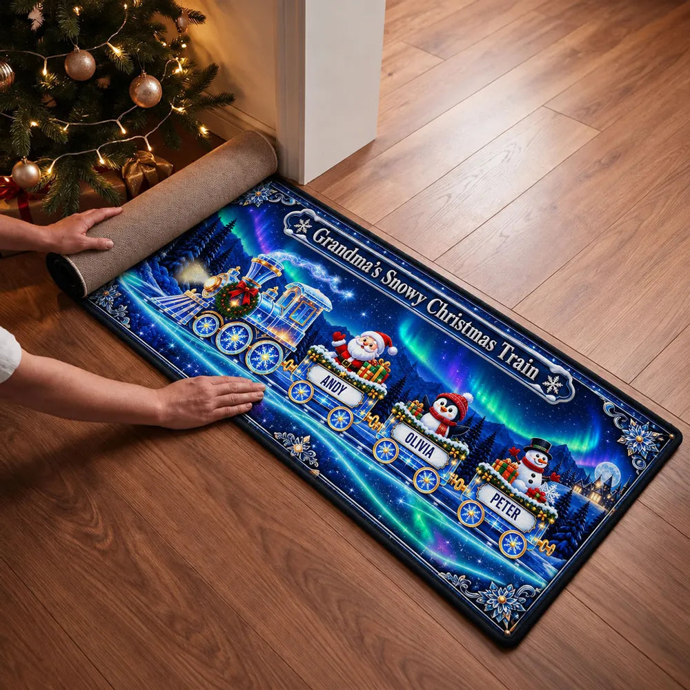Grandma Snowy Christmas Train - Personalized Runner Rug 8cfc8c0d-c53c-4be9-a9bf-631a4d3e51d9-op6.webp