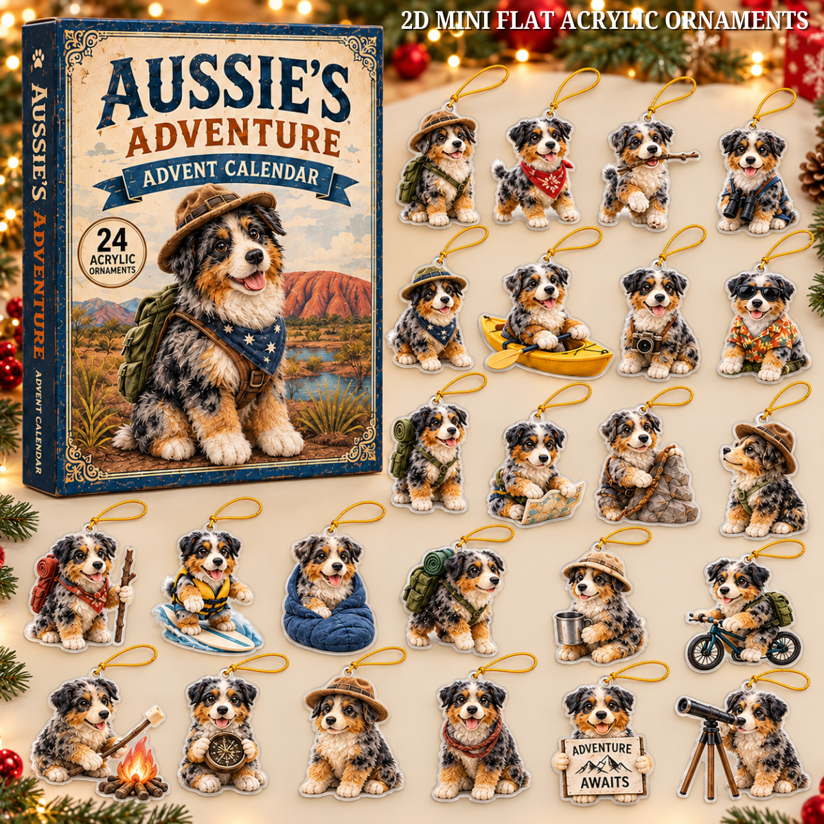 Aussie Dog Adventure Advent Calendar 2026 - 24-Day Festive Countdown, Acrylic Charms Blind Box - Gift For Dog Lovers 8d6c295d-186b-463a-94c4-5beceb92a19b-aussie-text.png