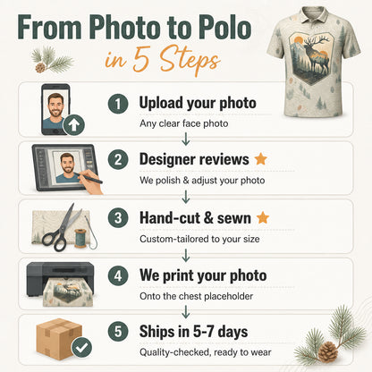 Retro Elk Double-Exposure Polo - Polo shirt - All over printed 8dfcbb1b-b05a-45bb-b6ca-774a41a7a4d1.jpg