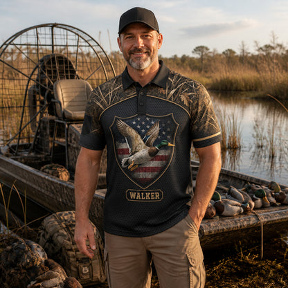 Patriotic Duck Hunter Polo – Custom Name - Personalized Polo shirt - All over printed 8e98157e-16f5-4237-985a-2e5ae0dd00bd.jpg