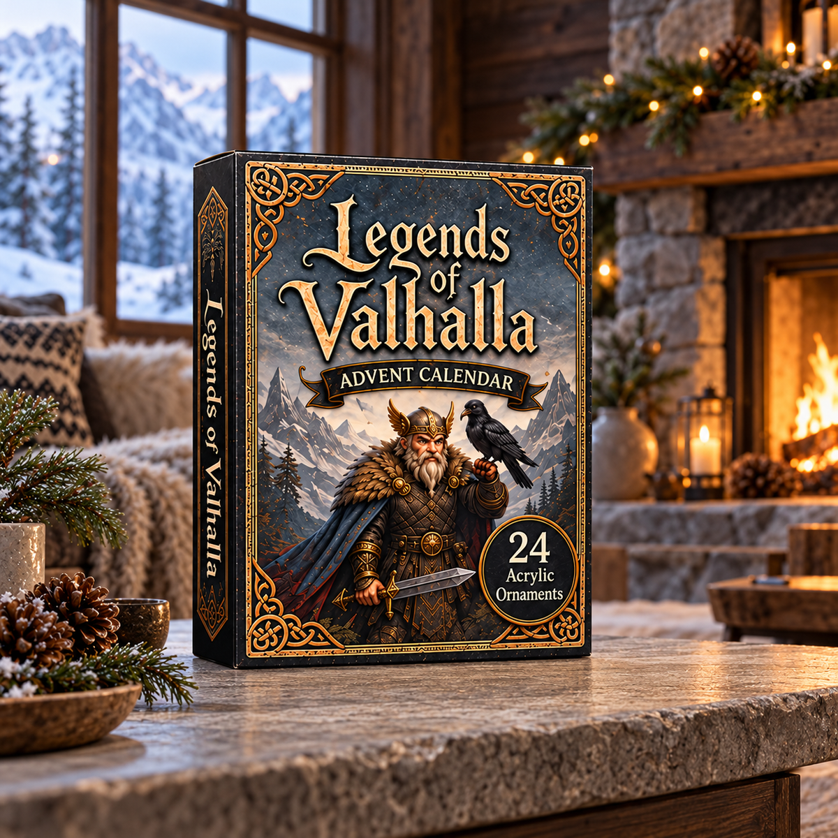 Legends of Valhalla Advent Calendar 2026 - 24-Day Festive Countdown, Acrylic Charms Blind Box - Gift For Viking Lovers 8ea43702-9110-4416-811b-b1511ecba9d1-valhalla-box.png