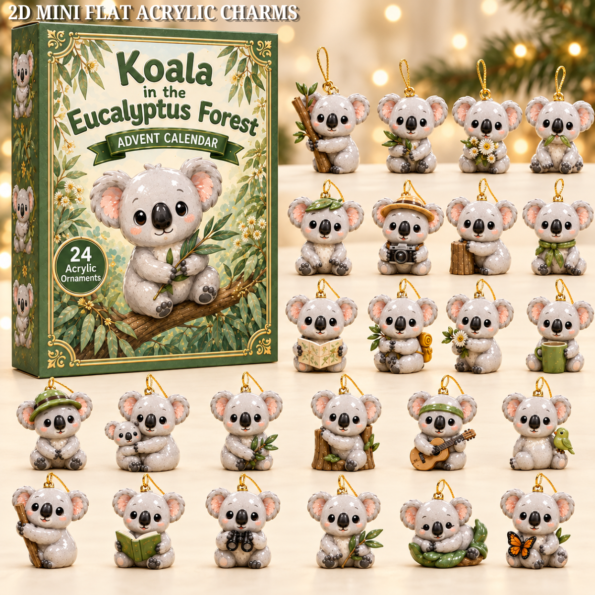 Koala In The Eucalyptus Forest Advent Calendar 2026 - 24-Day Festive Countdown, Acrylic Charms Blind Box - Gift For Koala Lovers 8ec63dc4-acae-4355-98a9-6913f32014d6-koala-text.png