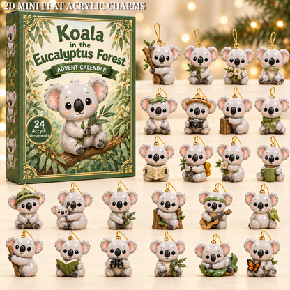 Koala In The Eucalyptus Forest Advent Calendar 2026 - 24-Day Festive Countdown, Acrylic Charms Blind Box - Gift For Koala Lovers 8ec63dc4-acae-4355-98a9-6913f32014d6-koala-text.png