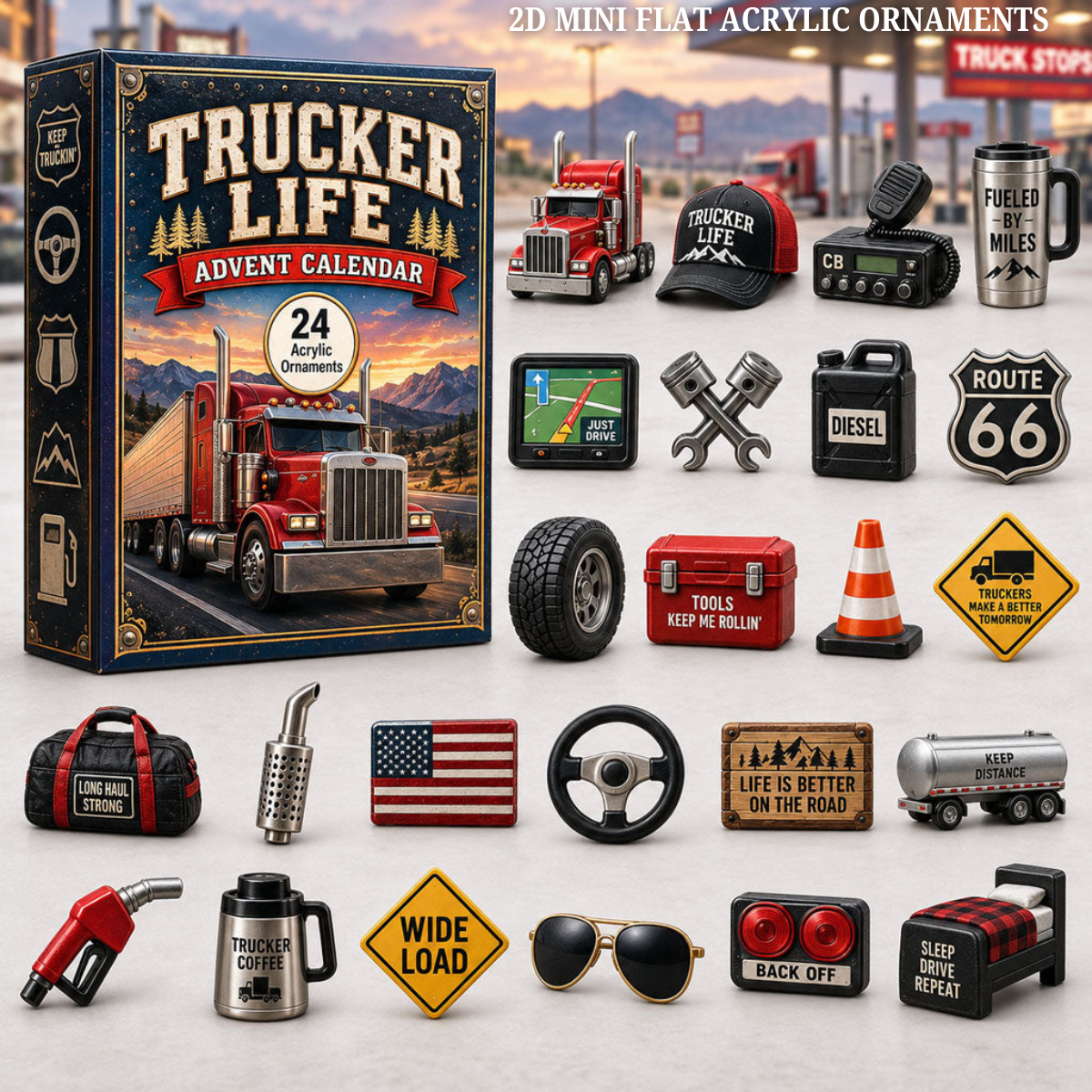 Trucker Life Advent Calendar 2026 - 24-Day Festive Countdown, Acrylic Charms Blind Box - Gift For Job Lovers 8f9121ea-a95c-4377-9e40-237fcce027d3-truck-text-2.png