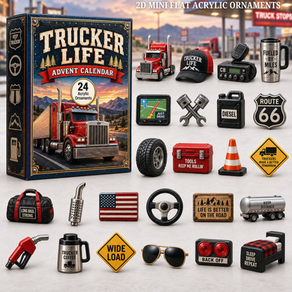 Trucker Life Advent Calendar 2026 - 24-Day Festive Countdown, Acrylic Charms Blind Box - Gift For Job Lovers 8f9121ea-a95c-4377-9e40-237fcce027d3-truck-text-2.png