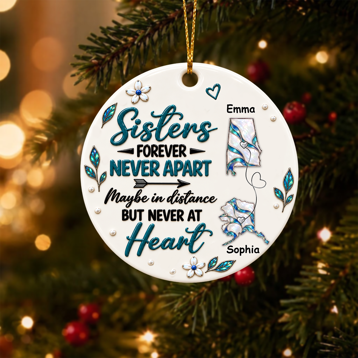 Side By Side Or Miles Apart Sisters Journey - Personalized Real 3D Raised Ornament 90376b4f-2fb7-4a03-b9bd-a5c4e76c3ce2-1-4-.png