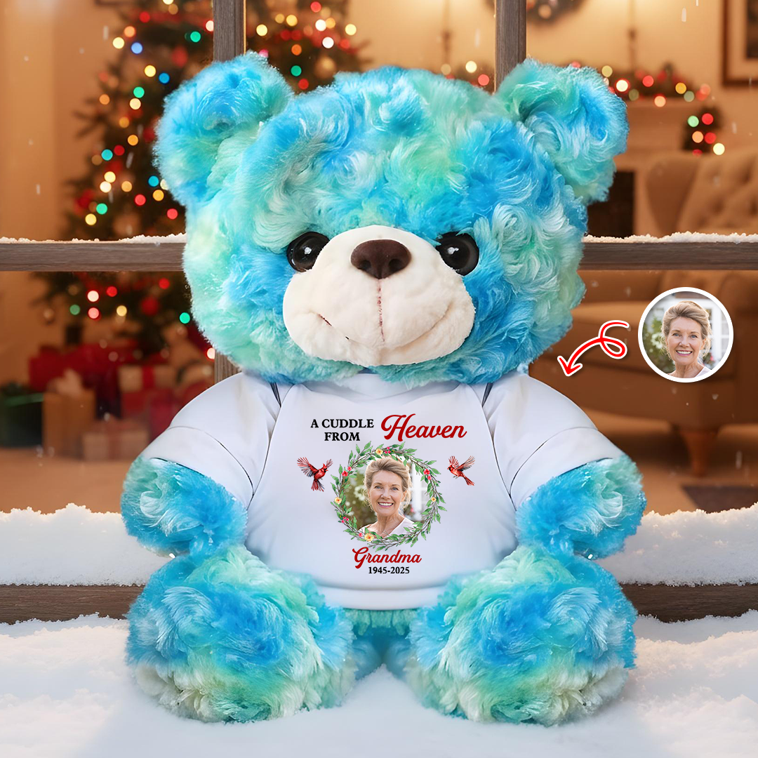 Christmas A Cuddle From Heaven - Memorial Personalized Custom Teddy Bear Plush - Sympathy Gift For Family Members 908afe95-050e-46d2-97e3-14dd5bc4d833-4.png