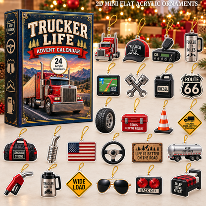 Trucker Life Advent Calendar 2026 - 24-Day Festive Countdown, Acrylic Charms Blind Box - Gift For Job Lovers 91491fe9-6067-4af2-8cf3-d33099a482f4-truck-text-1.png
