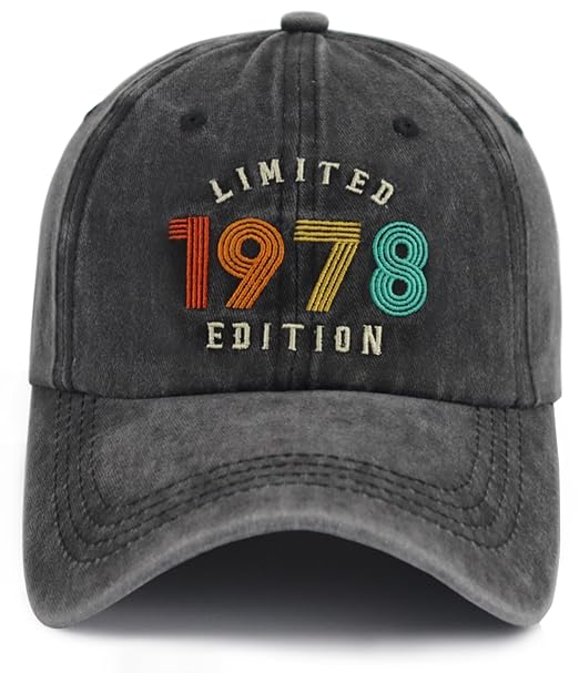 Limited Edition Baseball Cap for Men Women, Funny Retro Adjustable Embroidery Cotton Birthday Hat 91612AOyXuL.SX522.jpg?v=1742187693