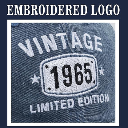 60th Birthday Gifts for Men Women Hats Vintage 1964 Blue Baseball Cap Personalized Embroidery cap for Grandpa 91E1WoVgozL._AC_SX569.jpg