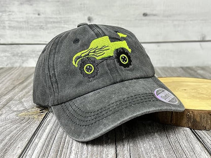 Embroidered Monster Truck Baseball Hats for Girls Boys