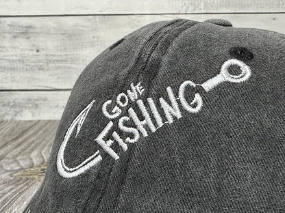 Embroidered Gone Fishing Hats