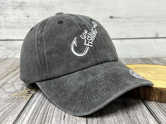 Embroidered Gone Fishing Hats