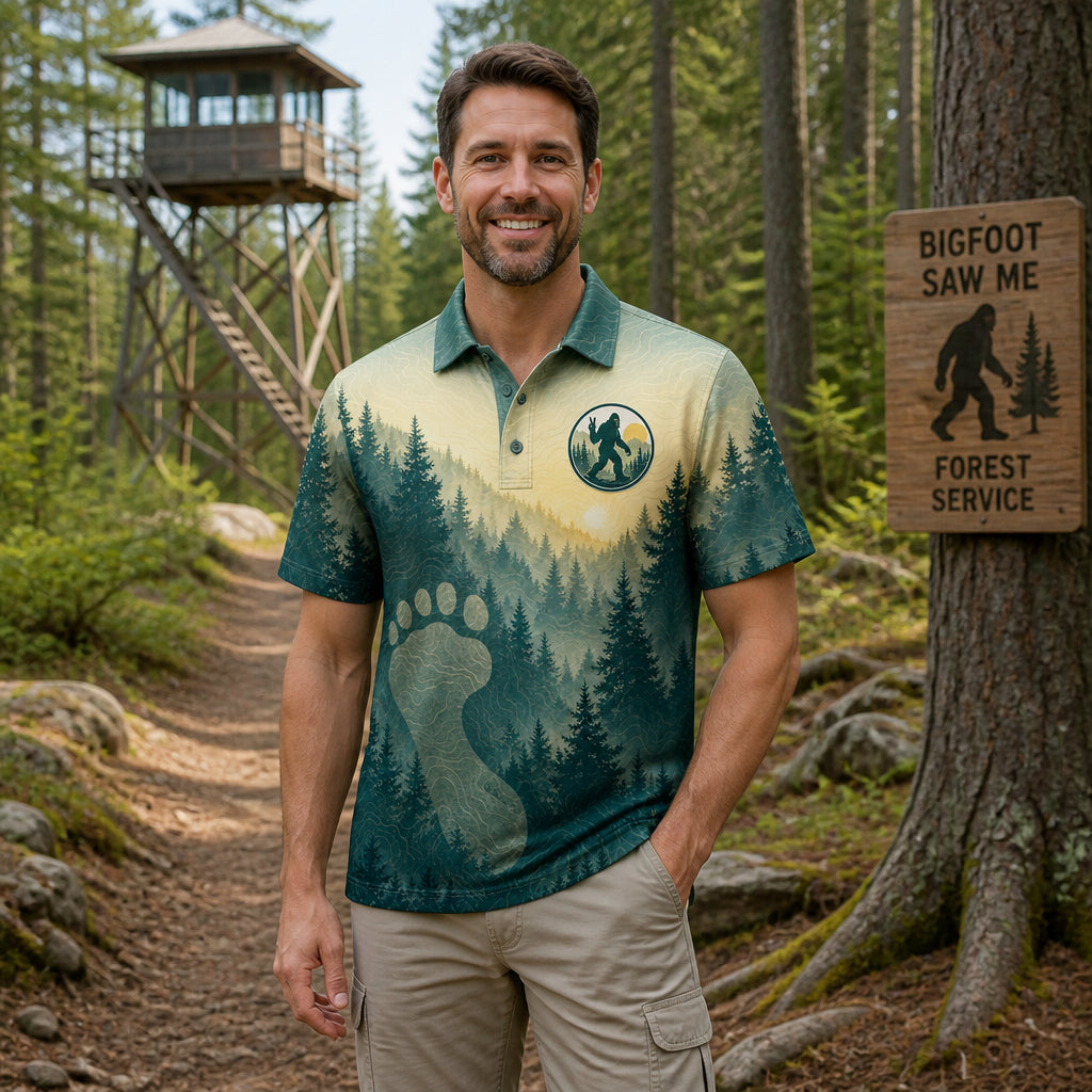 Bigfoot Saw Me Forest Badge AOP Polo - Polo shirt - All over printed 92fb0c66-f3d0-4d49-8569-2ef97d1d02e8.jpg