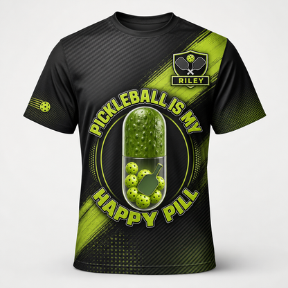 Pickleball Happy Pill AOP Tee with Custom Name - Personalized T-Shirt - All over printed 92fdb9e5-7ba7-45d6-b00c-9bac1b1952fa.png
