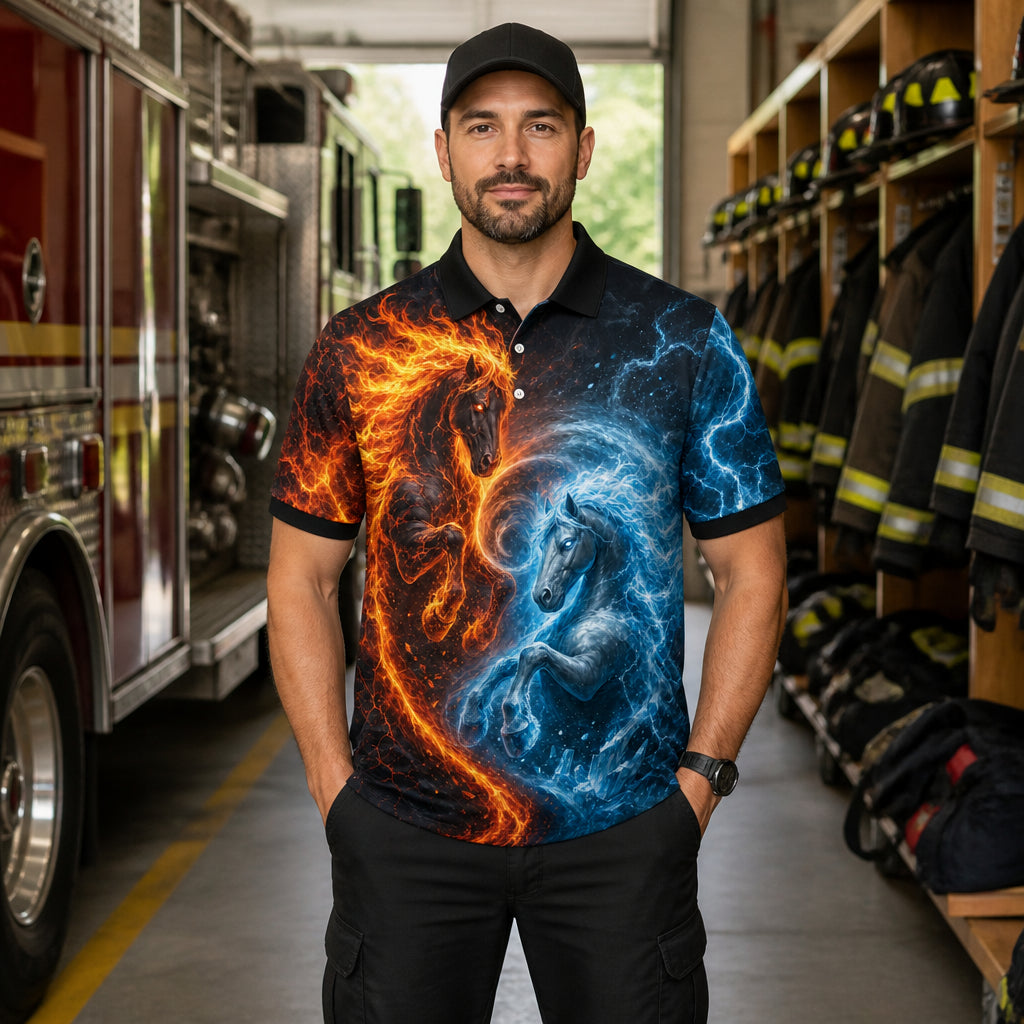 Fire & Ice Stallions AOP Polo - Polo shirt - All over printed 93d6ccf6-2183-46f7-9013-ce656223444d.jpg